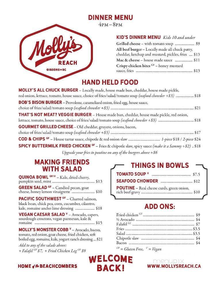 Molly's Reach Restaurant - Gibsons, BC