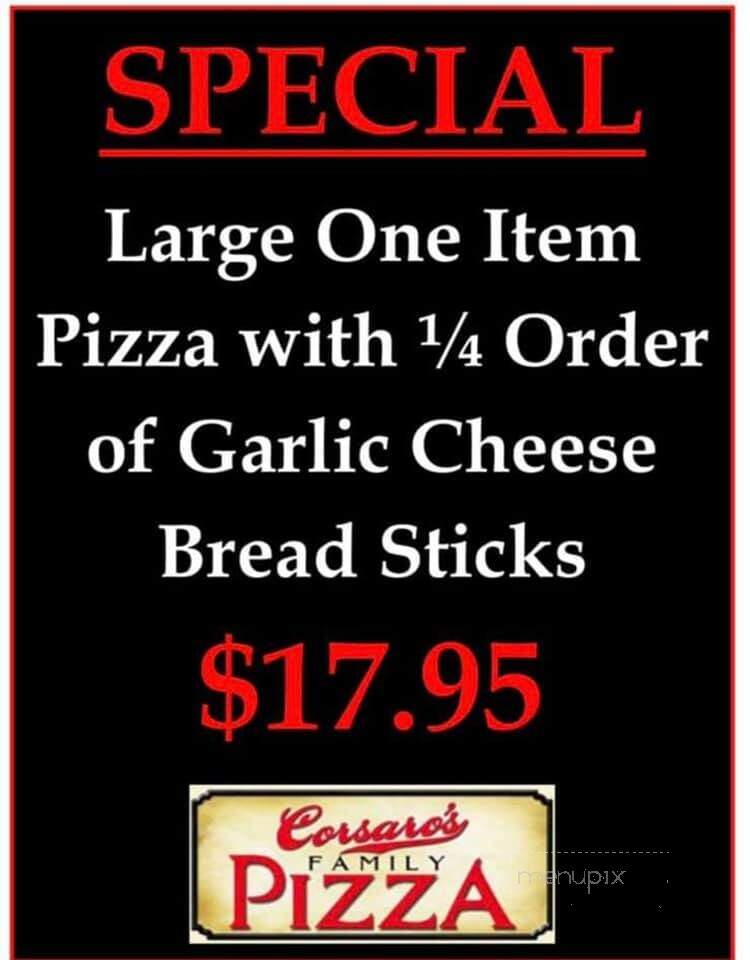 Corsaro's Family Pizza - Chowchilla, CA menu_pic