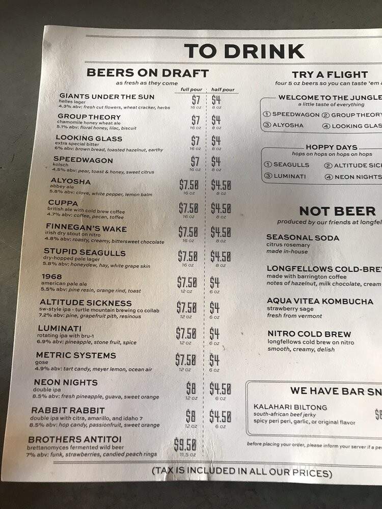Lamplighter Brewing - Cambridge, MA menu_pic