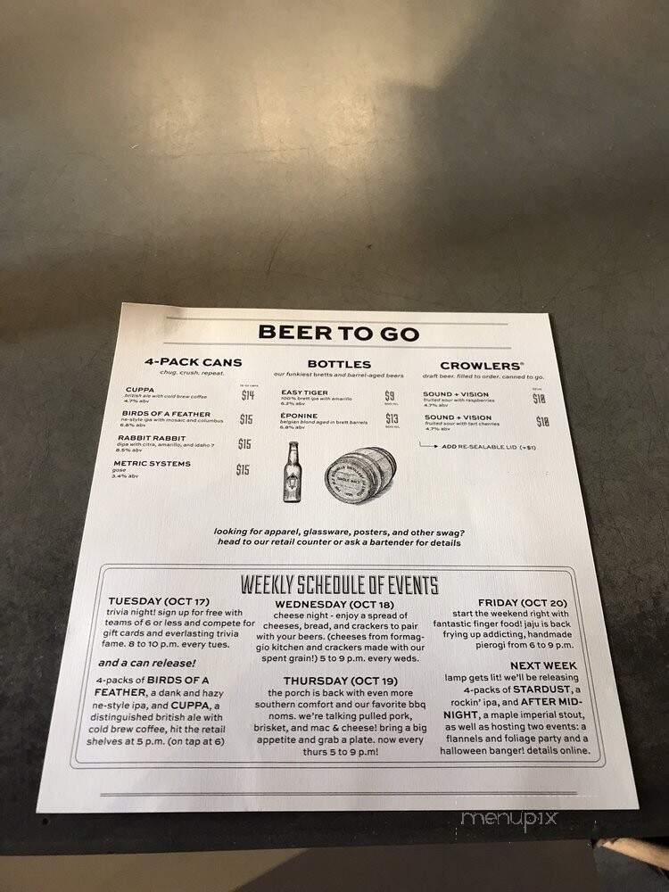 Lamplighter Brewing - Cambridge, MA menu_pic