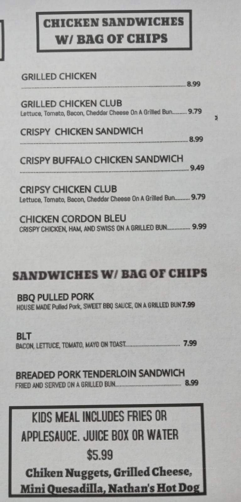 What's The Scoop - Beverly Hills, FL menu_pic