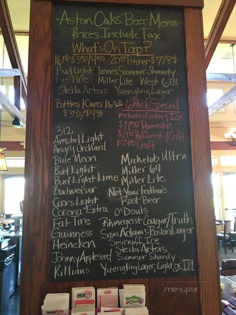 Aston Oaks - The Oak Leaf - North Bend, OH menu_pic