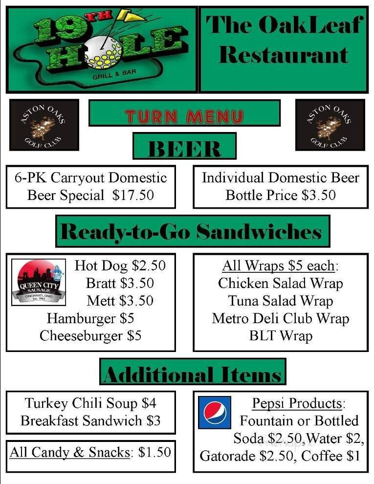 Aston Oaks - The Oak Leaf - North Bend, OH menu_pic