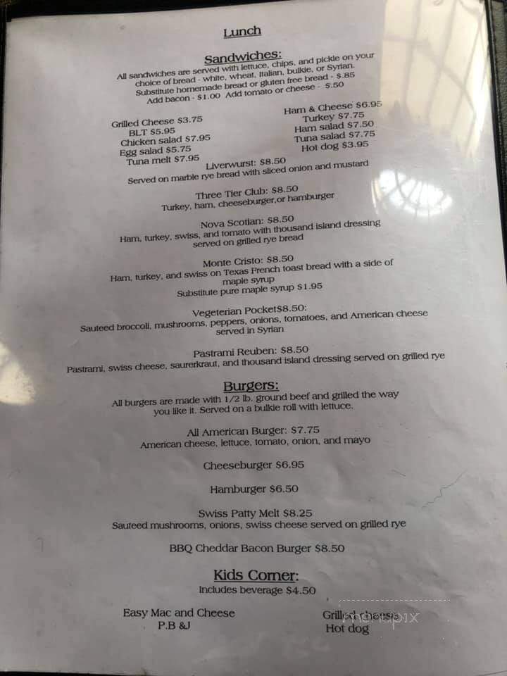 Over Easy Cafe - Sterling, MA menu_pic