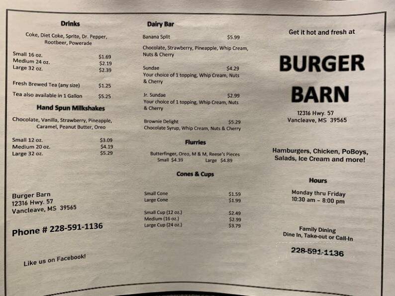 Burger Barn - Vancleave, MS
