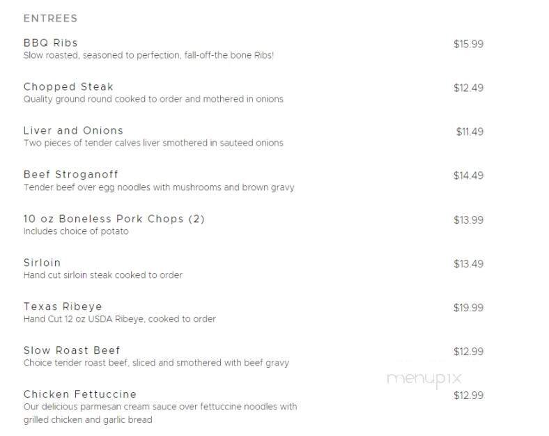Peppermill Restaurant - Bad Axe, MI menu_pic