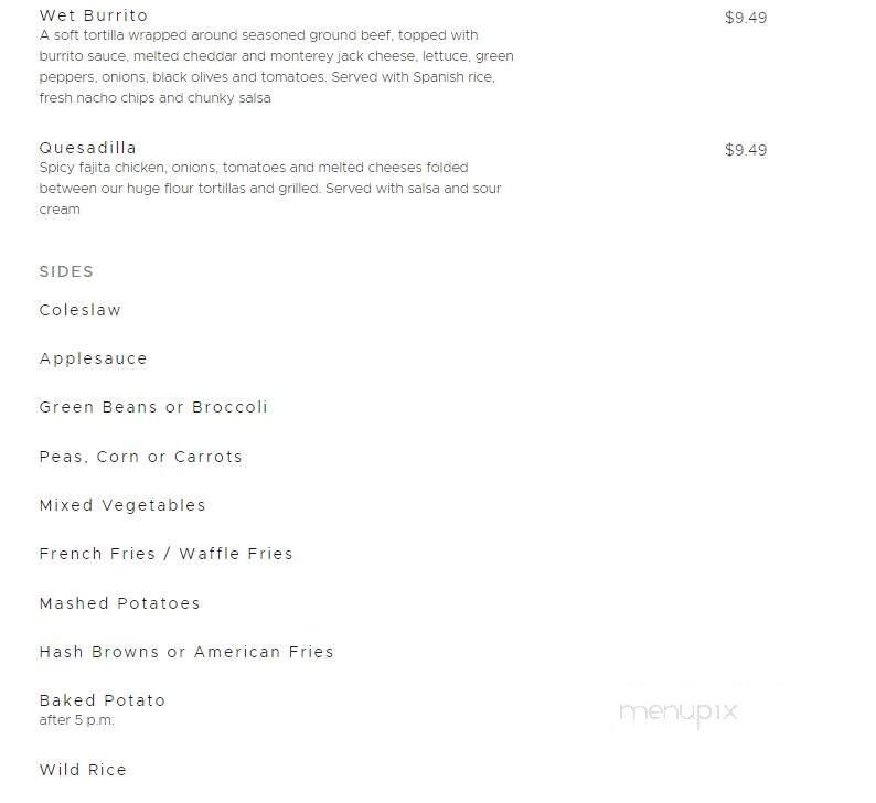 Peppermill Restaurant - Bad Axe, MI menu_pic
