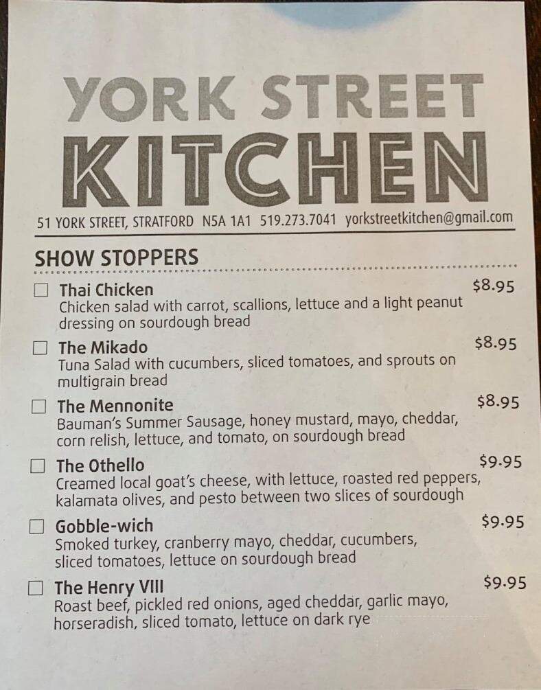 York Street Kitchen - Stratford, ON