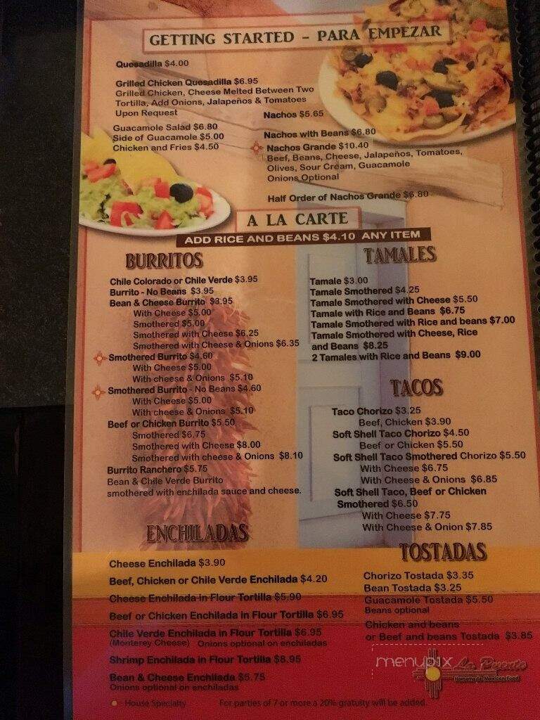 La Puente - West Jordan, UT menu_pic