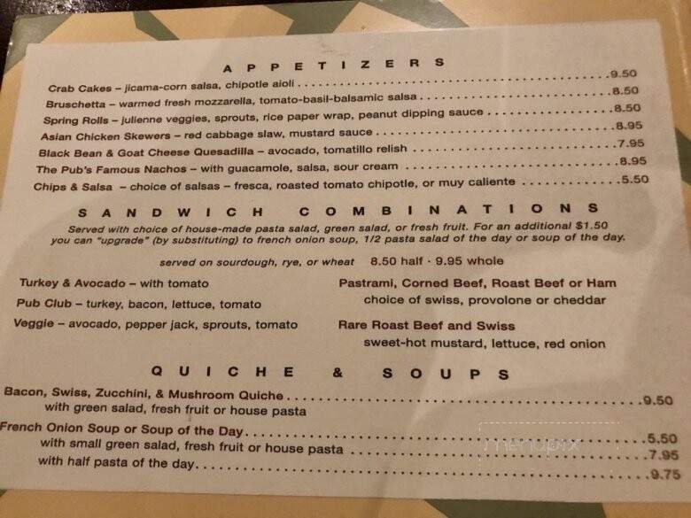Pub At Trolley Square - Salt Lake City, UT menu_pic