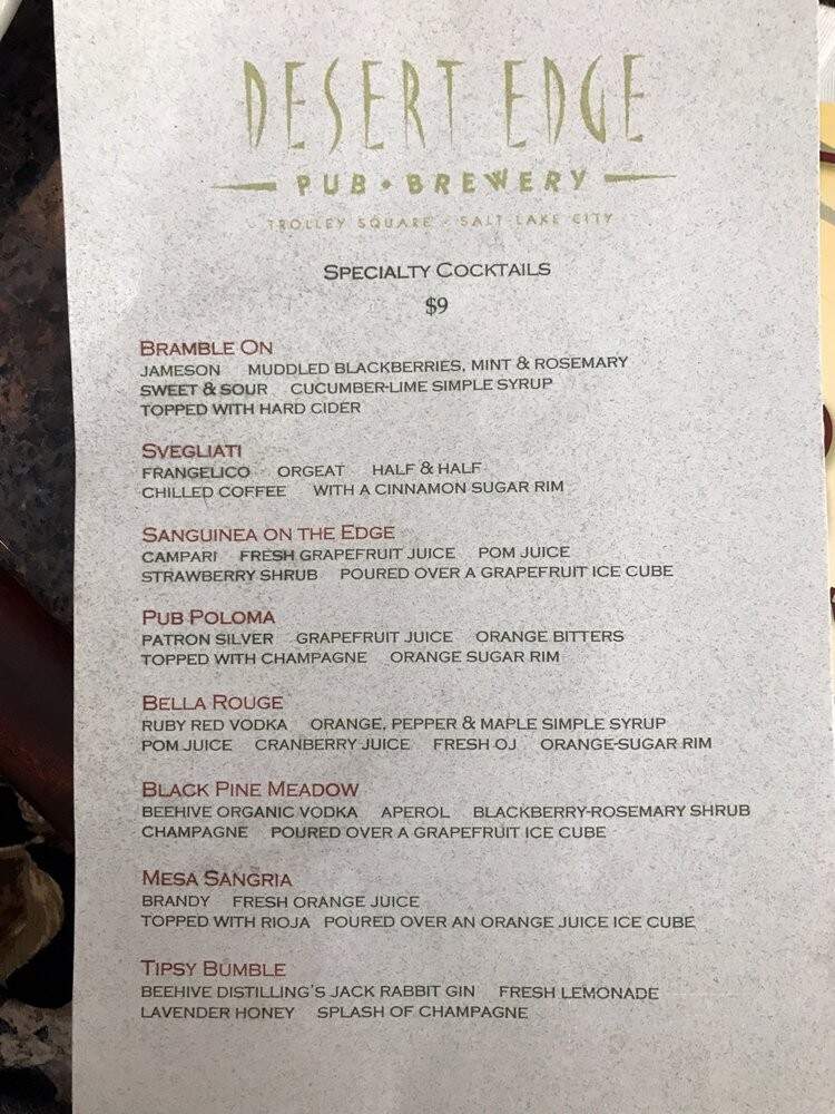 Pub At Trolley Square - Salt Lake City, UT menu_pic