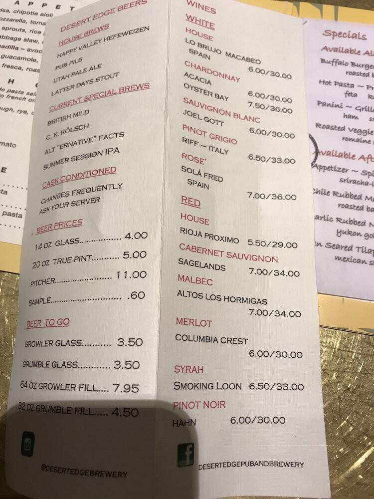 Pub At Trolley Square - Salt Lake City, UT menu_pic