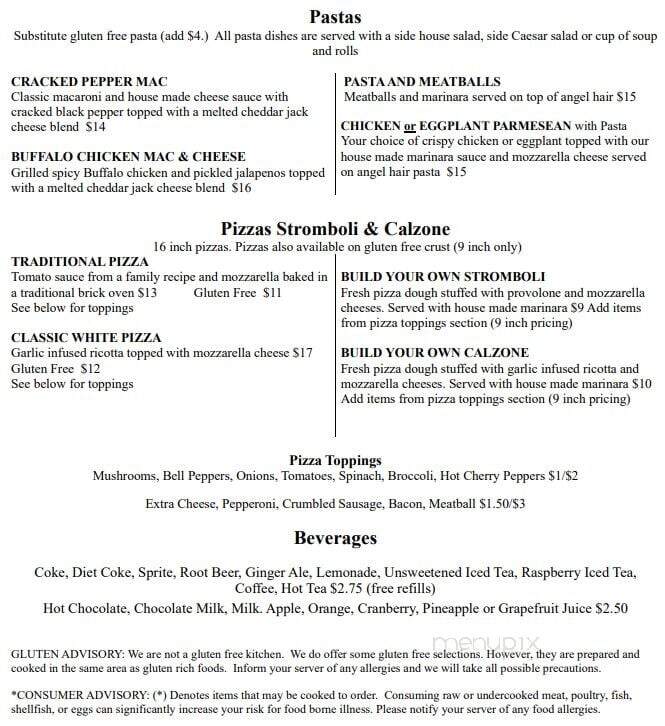 Cherry Creek Hideaway - Stroudsburg, PA menu_pic