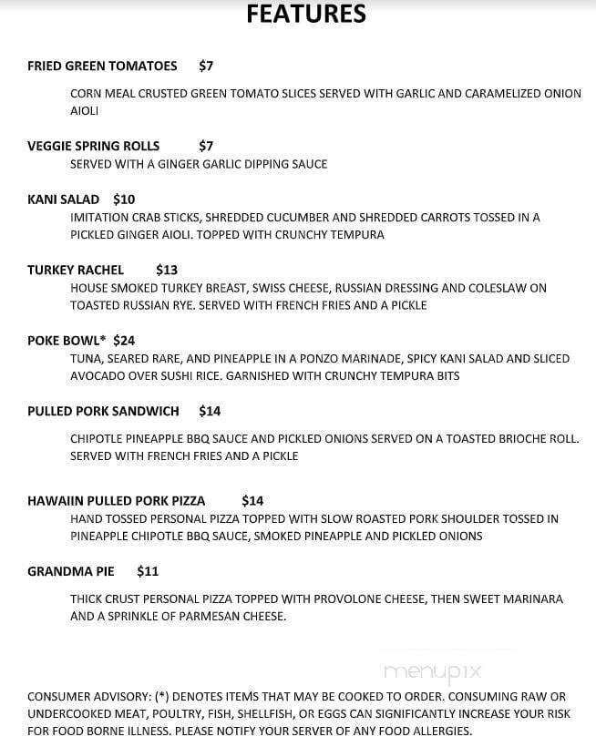 Cherry Creek Hideaway - Stroudsburg, PA menu_pic