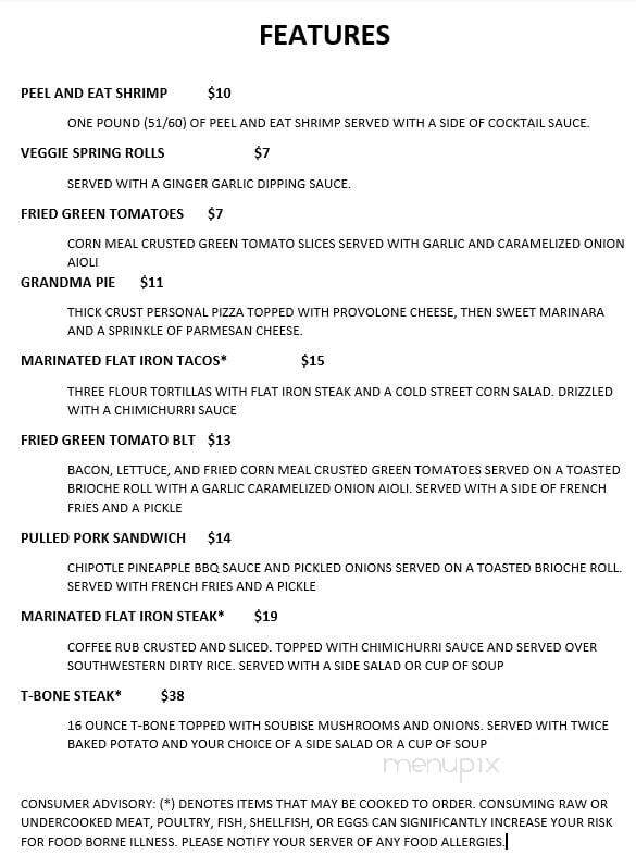 Cherry Creek Hideaway - Stroudsburg, PA menu_pic