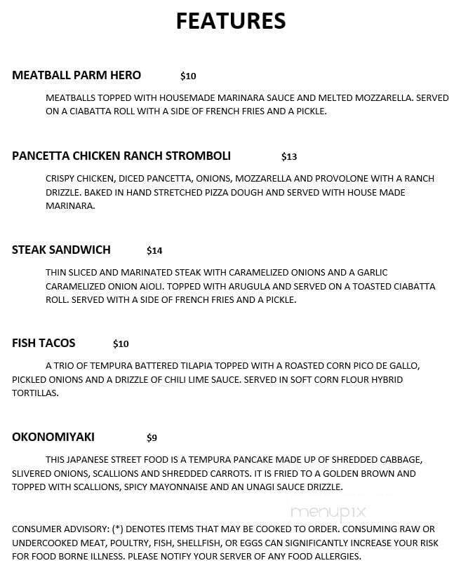 Cherry Creek Hideaway - Stroudsburg, PA menu_pic