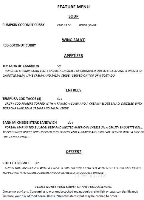 Cherry Creek Hideaway - Stroudsburg, PA menu_pic