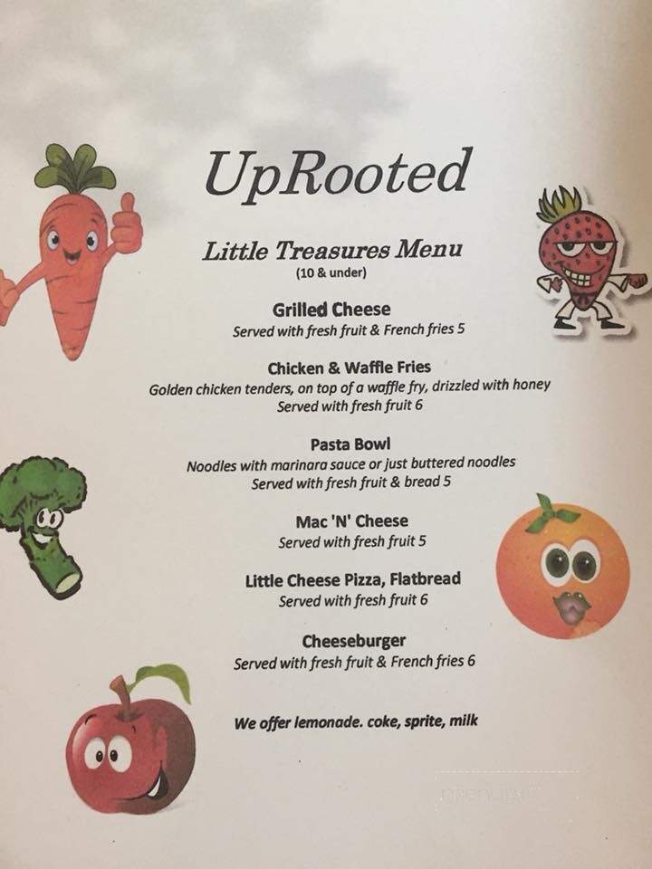 Uprooted - McHenry, IL menu_pic