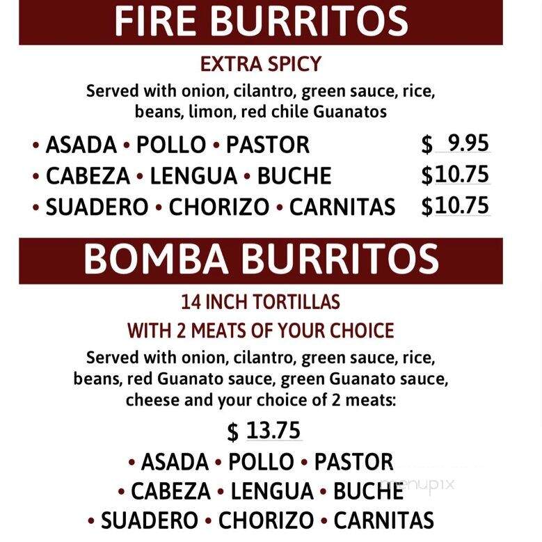 Guanatos Tacos - Santa Clarita, CA menu_pic
