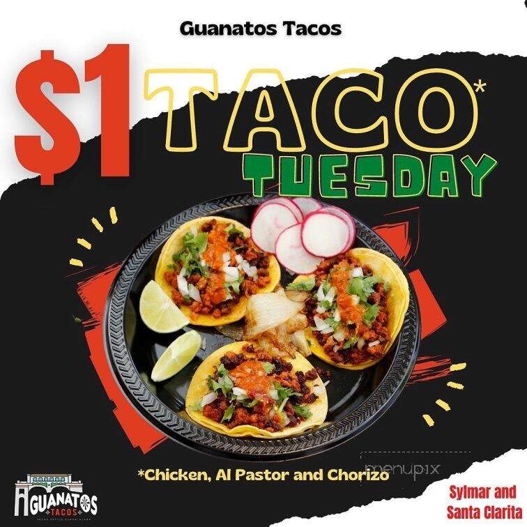 Guanatos Tacos - Santa Clarita, CA menu_pic