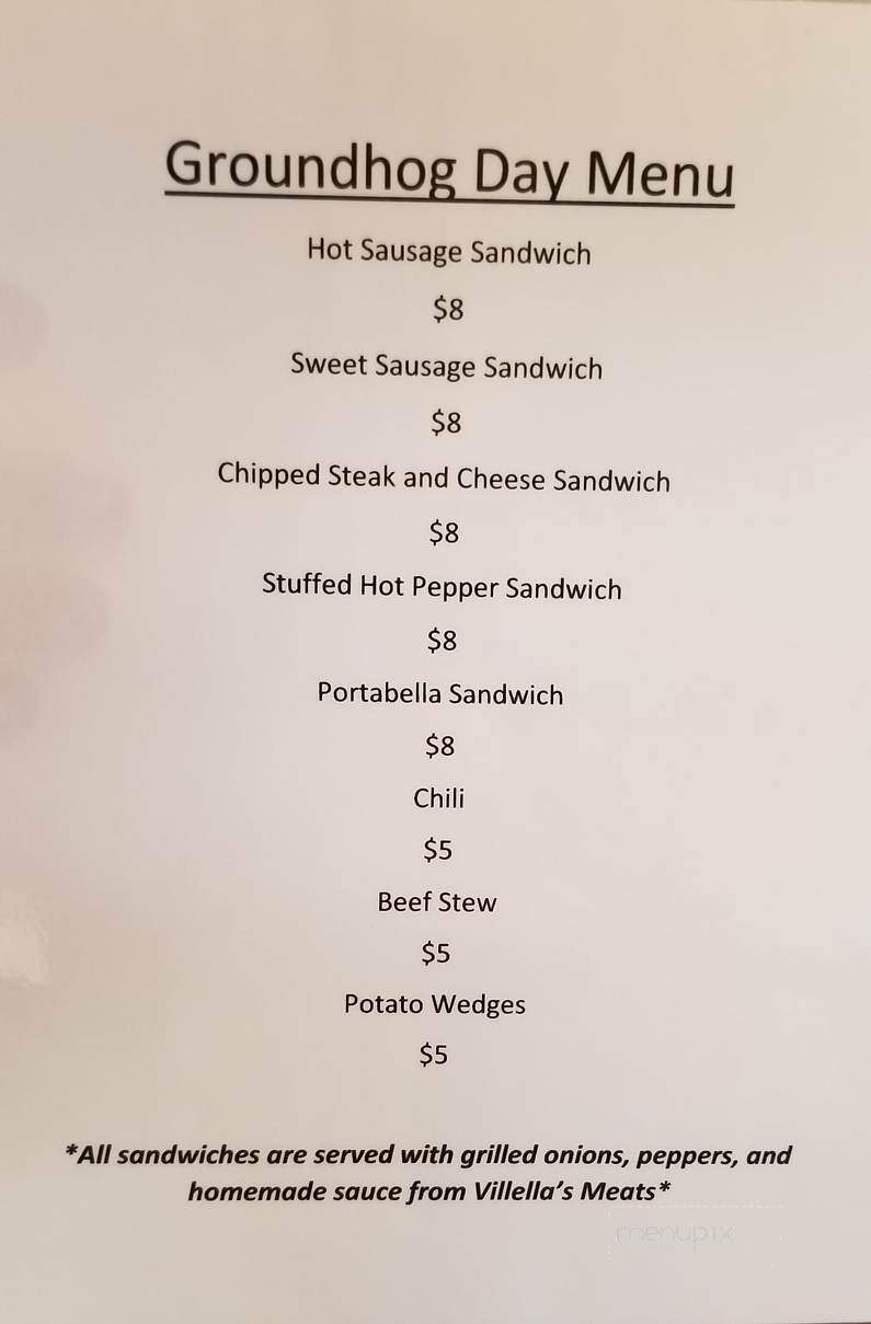 The Burrow - Punxsutawney, PA menu_pic