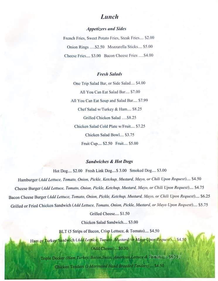 Lane Tree Grill - Goldsboro, NC menu_pic