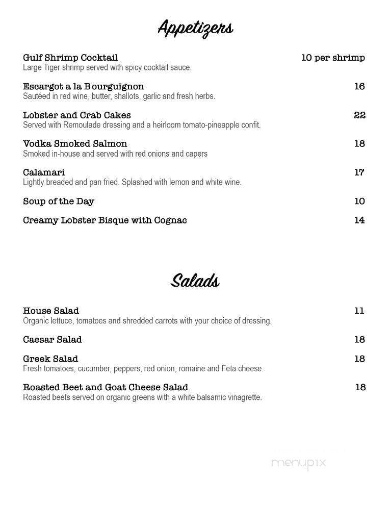The School Fine Dining - Markham, ON menu_pic