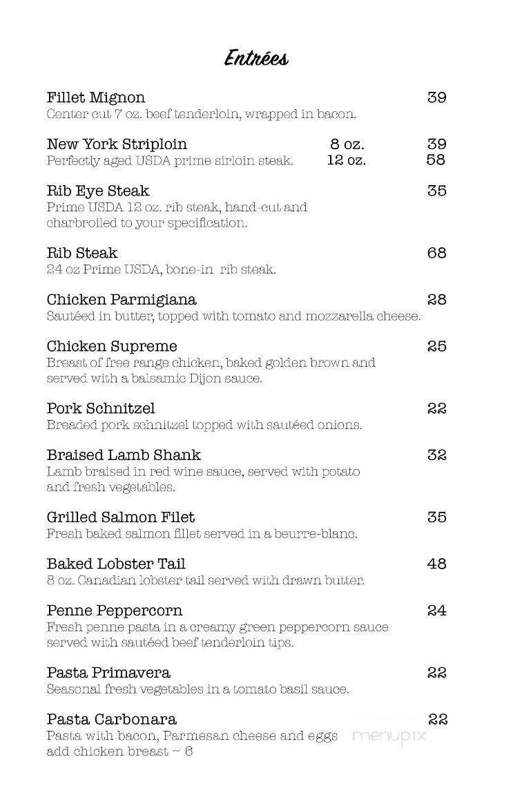 The School Fine Dining - Markham, ON menu_pic