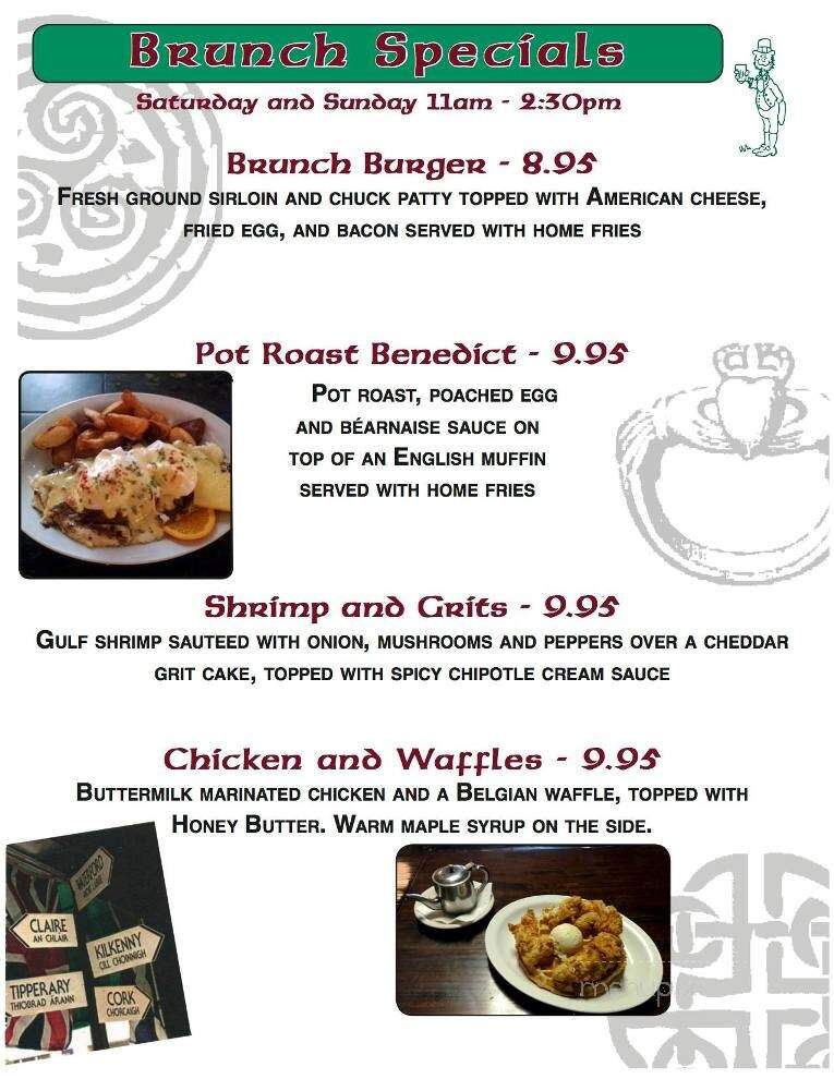 Hannah Flanagan's Pub - Hendersonville, NC menu_pic