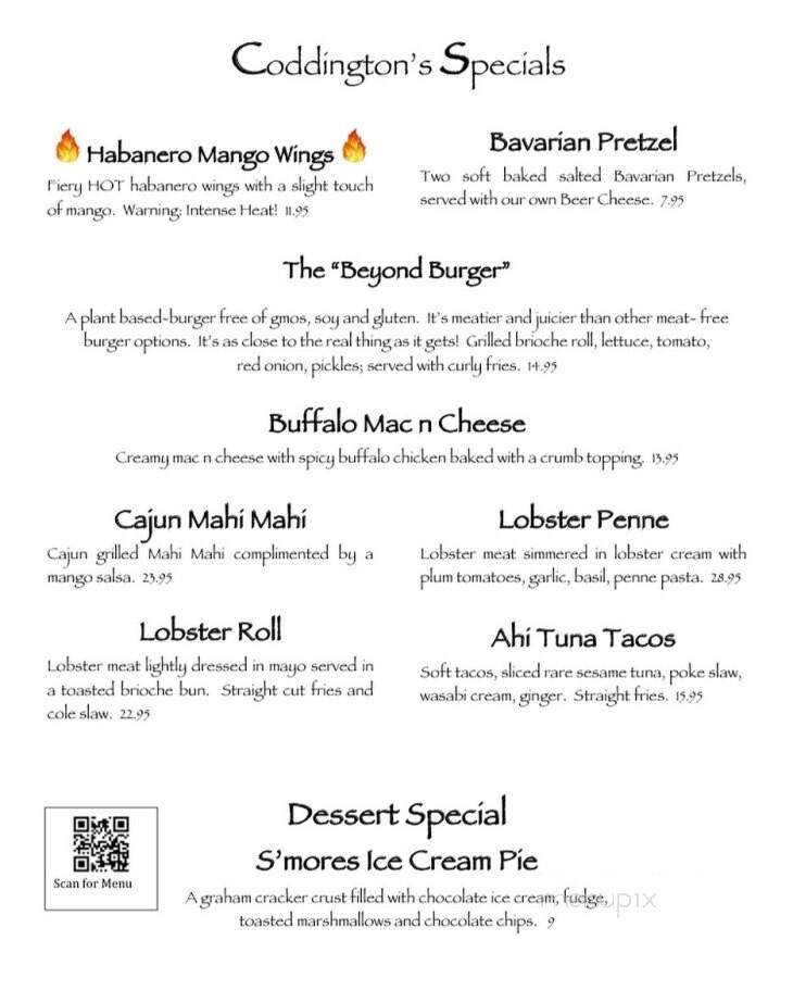 Coddington Brewing Co - Middletown, RI menu_pic