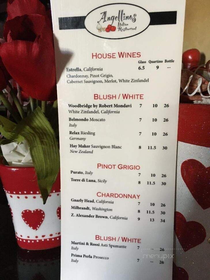 Angelino's Restaurant - Vernon-Rockville, CT menu_pic