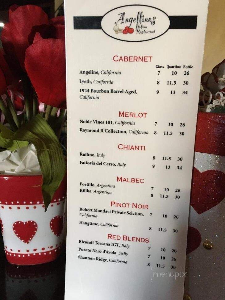 Angelino's Restaurant - Vernon-Rockville, CT menu_pic