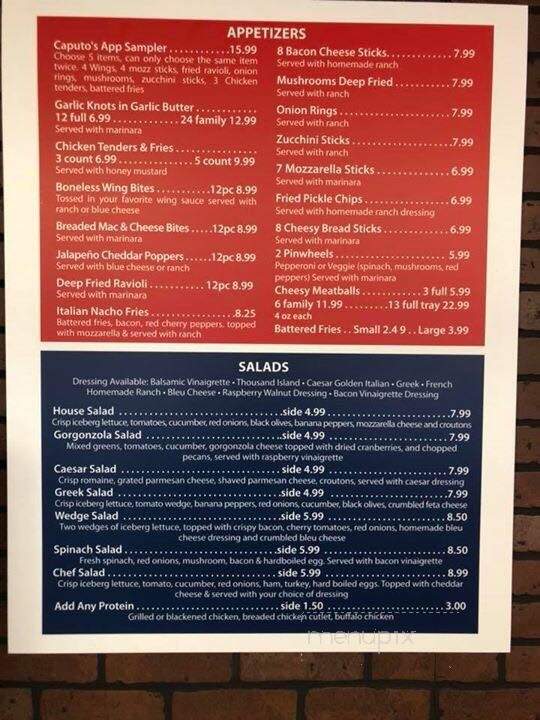 Caputo's Pizza Company - Cherryville, NC menu_pic