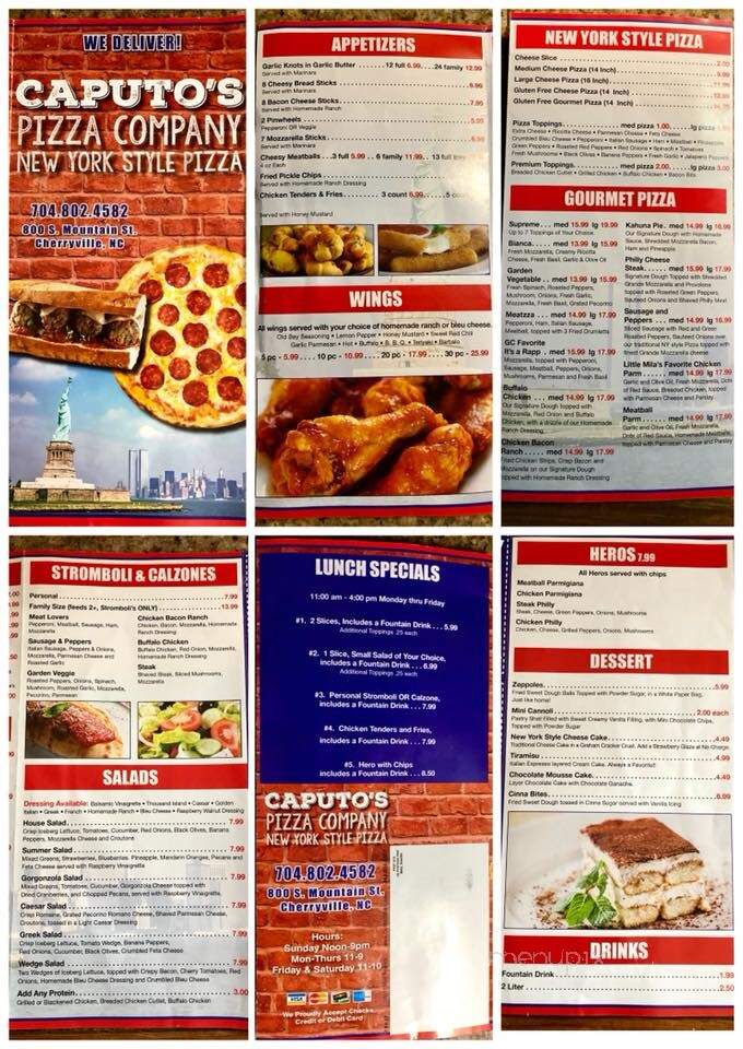 Caputo's Pizza Company - Cherryville, NC menu_pic