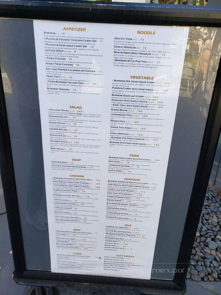 Burma Eat - Davis, CA menu_pic
