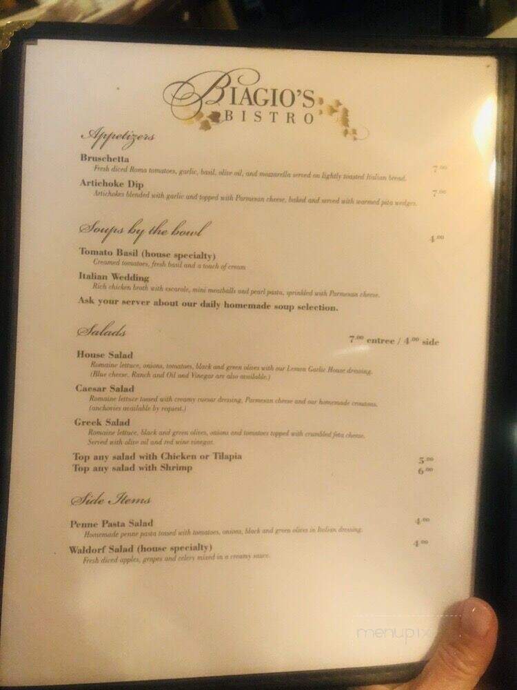 Biagio's Bistro - Cincinnati, OH menu_pic