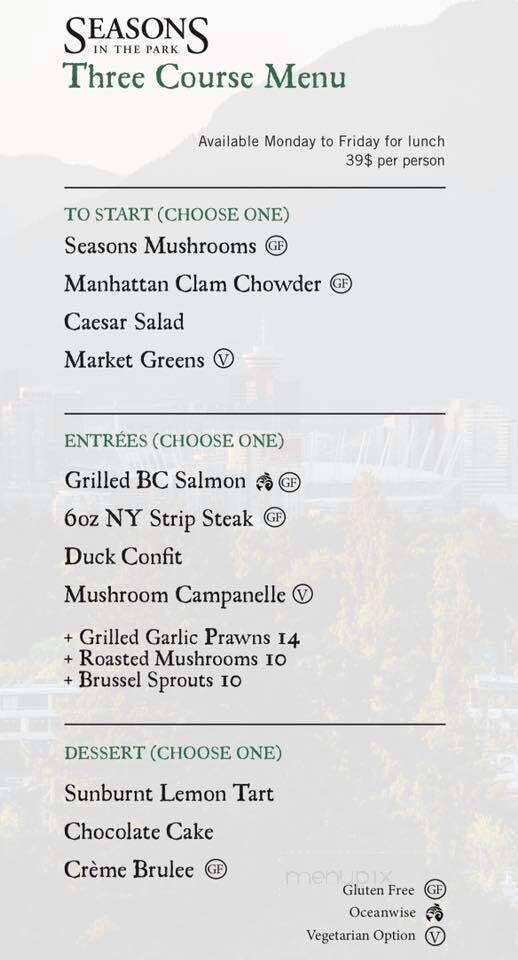 Seasons in the Park - Vancouver, BC menu_pic