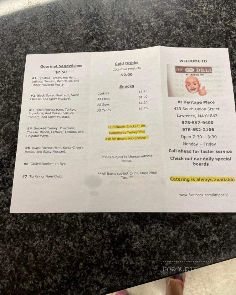 Little Deli - Lawrence, MA menu_pic