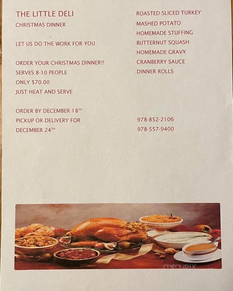 Little Deli - Lawrence, MA menu_pic