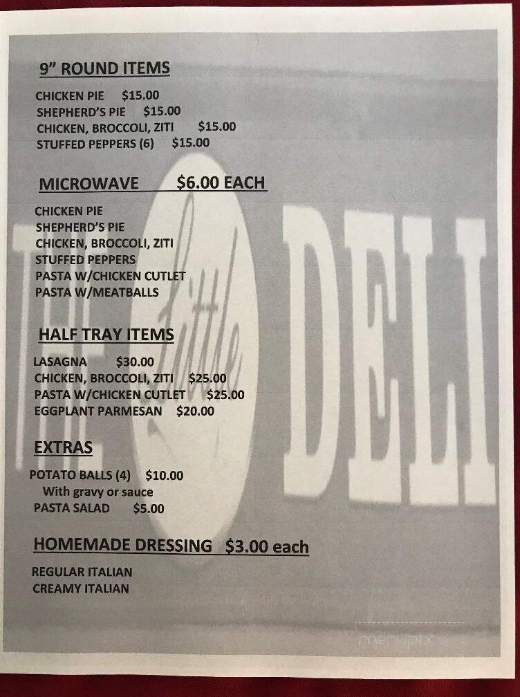 Little Deli - Lawrence, MA menu_pic