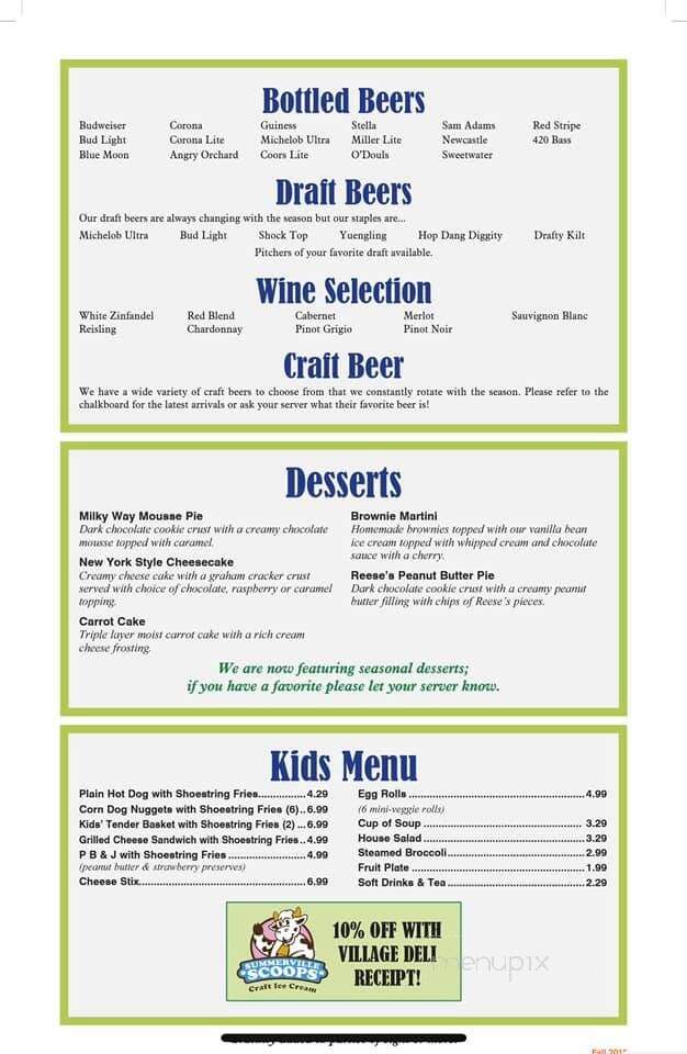 Village Deli - Augusta, GA menu_pic