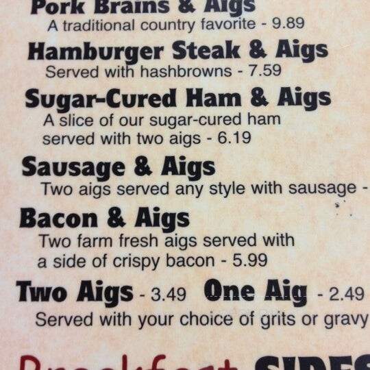 Stan's Restaurant-Souvenirs - Columbia, TN menu_pic