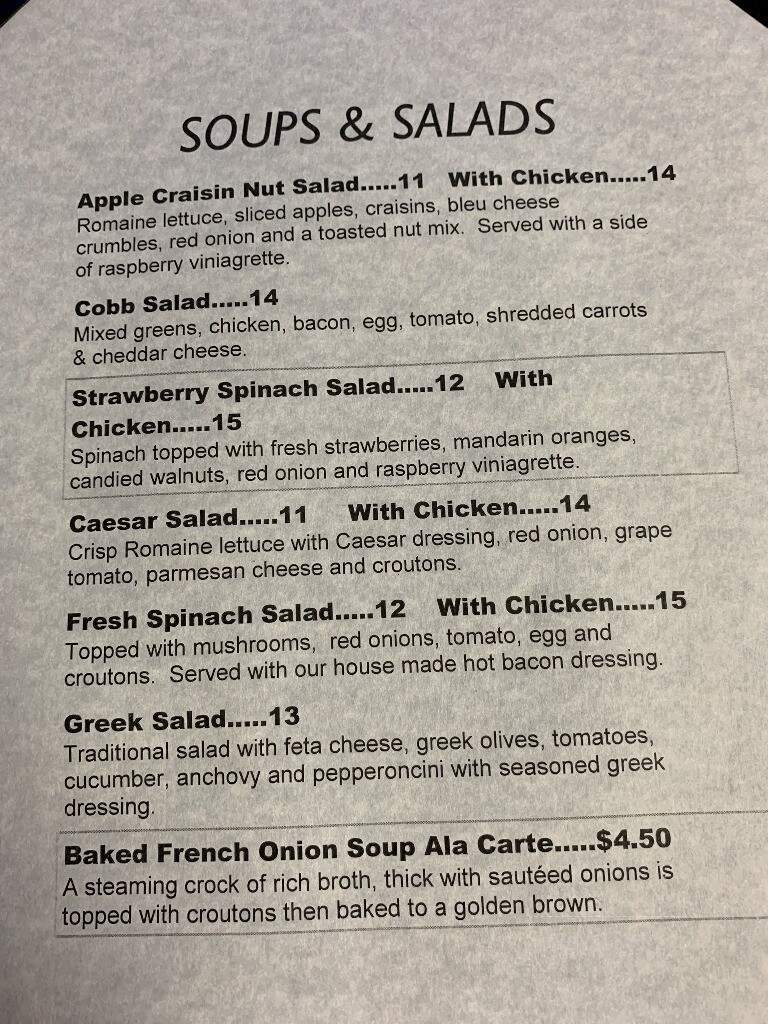 Rhinelander Cafe & Pub - Rhinelander, WI menu_pic