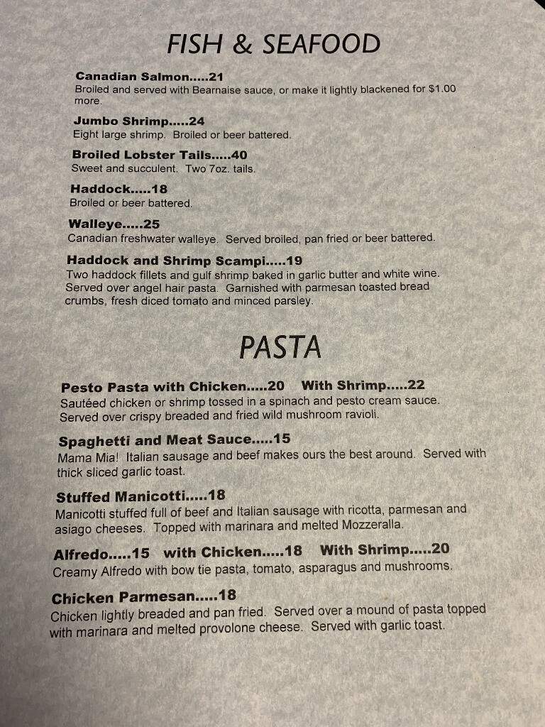Rhinelander Cafe & Pub - Rhinelander, WI menu_pic