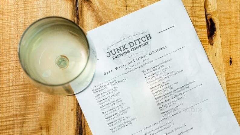 Junk Ditch Brewing Company - Fort Wayne, IN menu_pic
