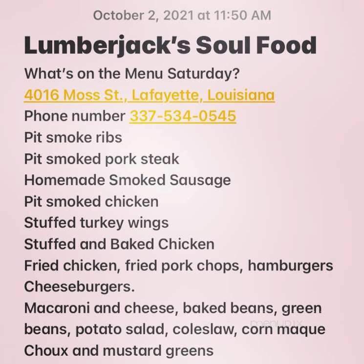 Lumberjack's Soulfood - Lafayette, LA