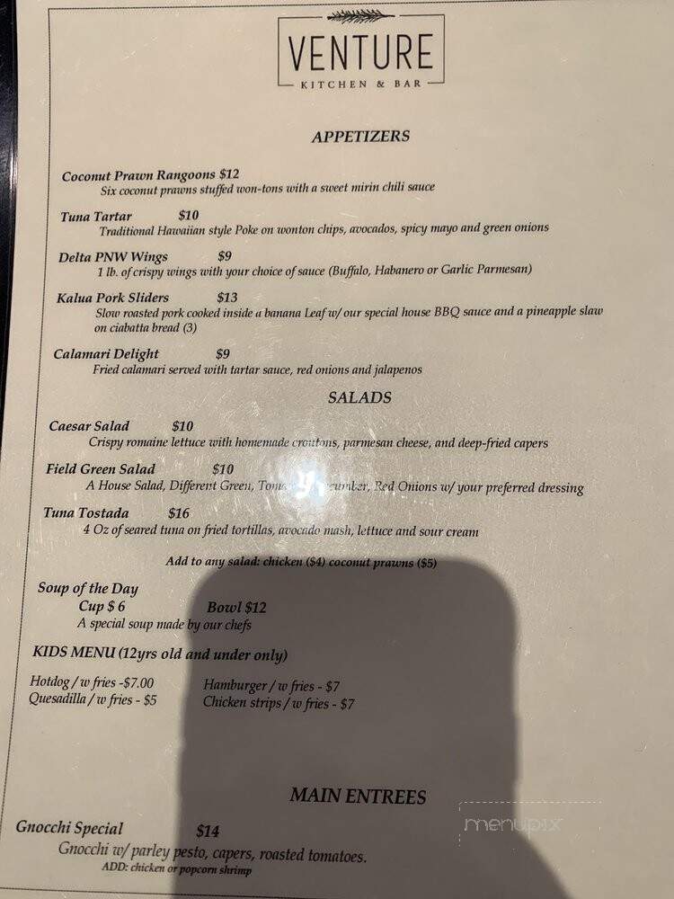 Venture Kitchen & Bar - Everett, WA menu_pic