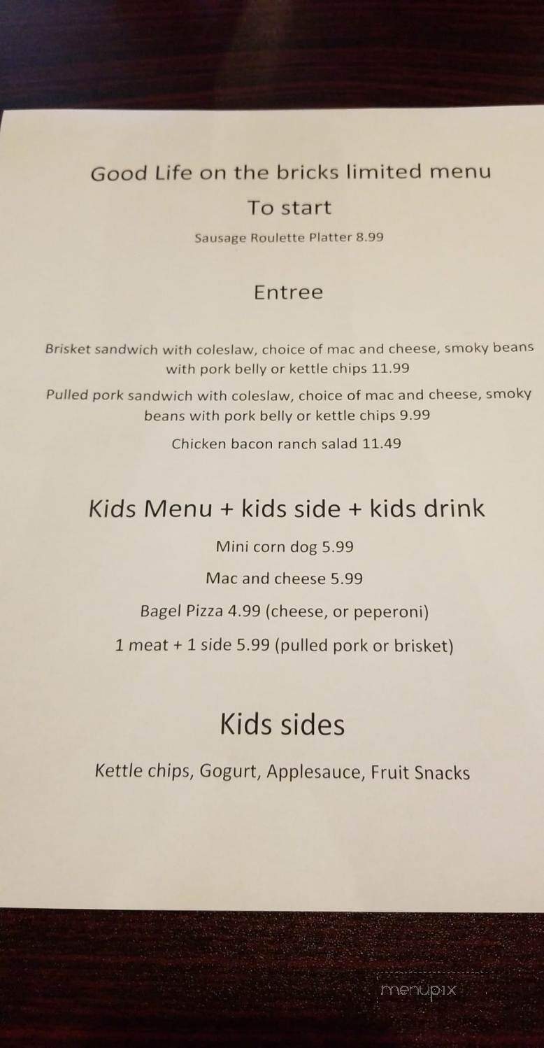 Good Life on the Bricks - North Platte, NE menu_pic