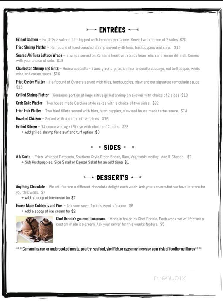 Tony's Taps & Oyster - Cary, NC menu_pic