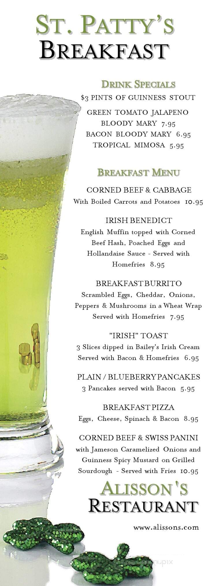 Alisson's Restaurant - Kennebunkport, ME menu_pic